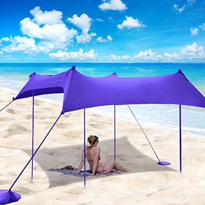 UV-Resistant Lightweight Instant Pop Up Canopy Camping Sun Shade Shelter Beach Tent With Customized Logo